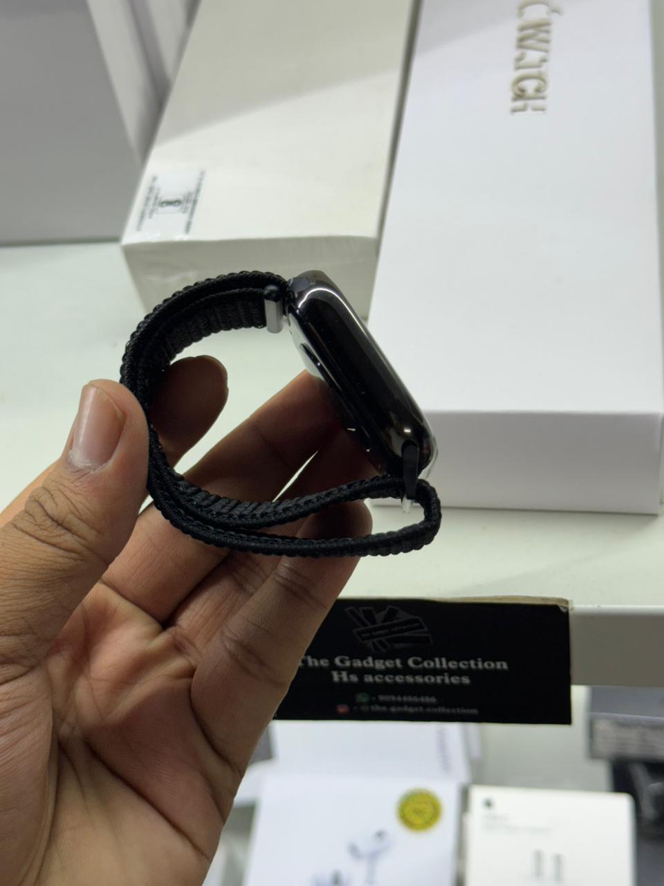 Premium Black Smart Watch with Alpine Loop Strap Series 10