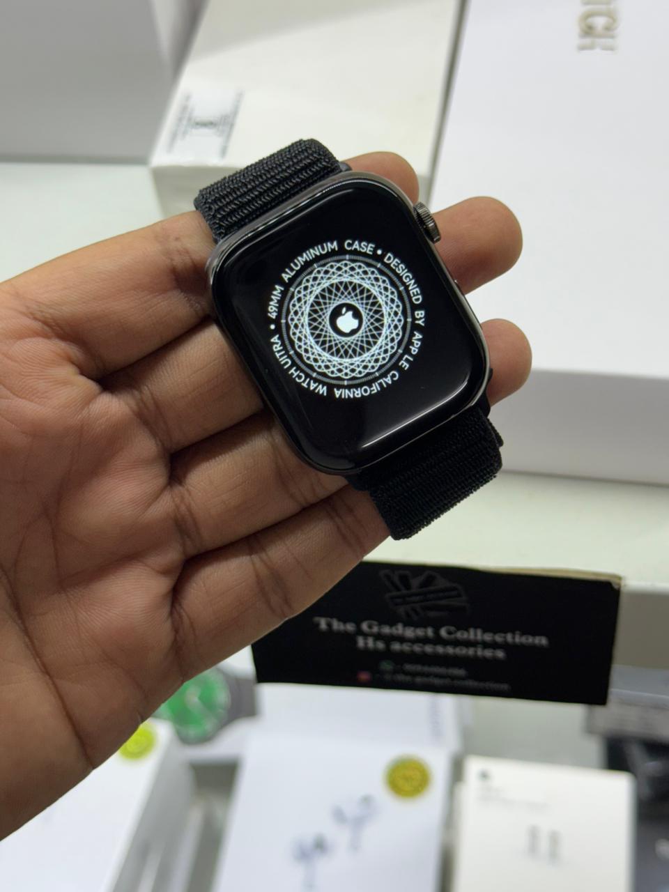 Premium Black Smart Watch with Alpine Loop Strap Series 10