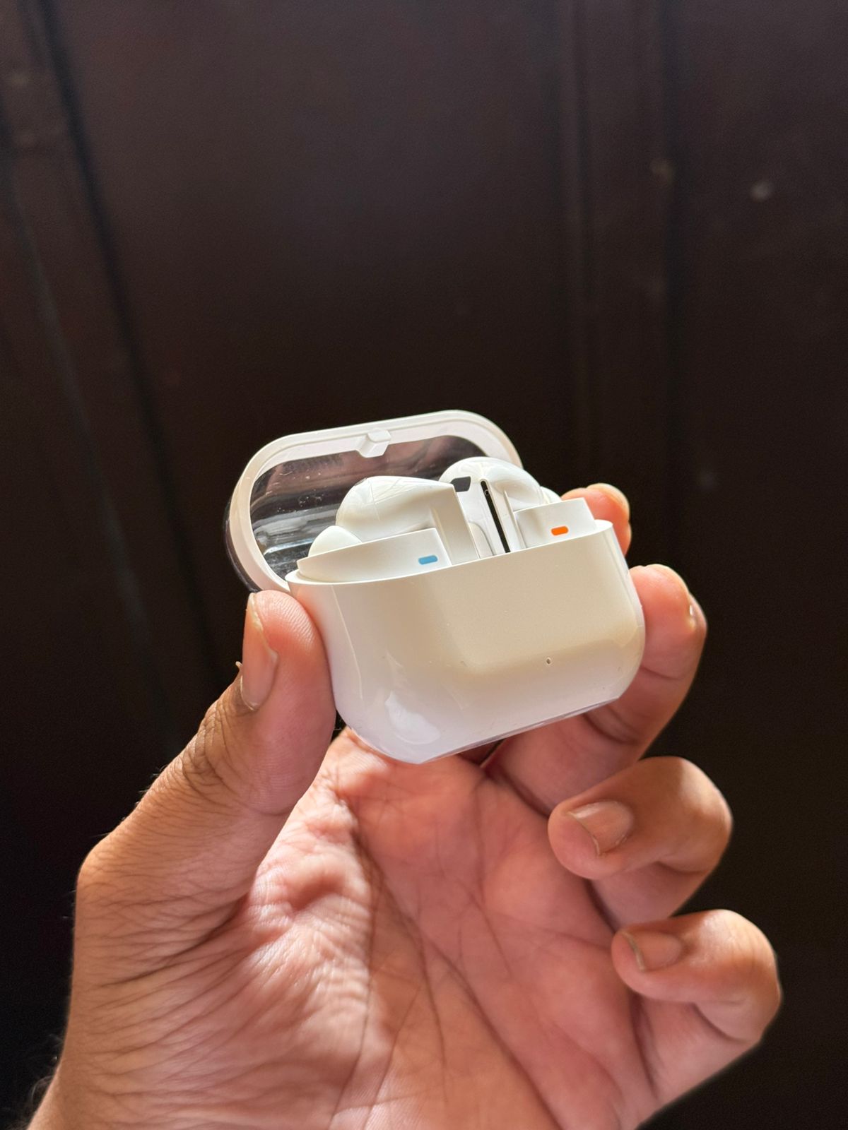 White Wireless Earbuds with Charging Case